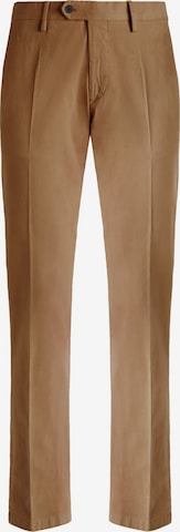 Boggi Milano - regular Pantalón de pinzas en marrón: frente