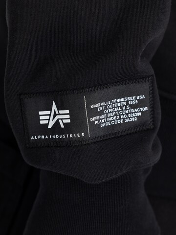 Felpa 'Label' di ALPHA INDUSTRIES in nero