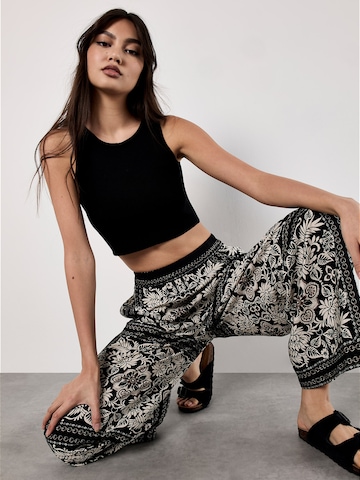 Wide Leg Pantalon ' ' Apricot en noir