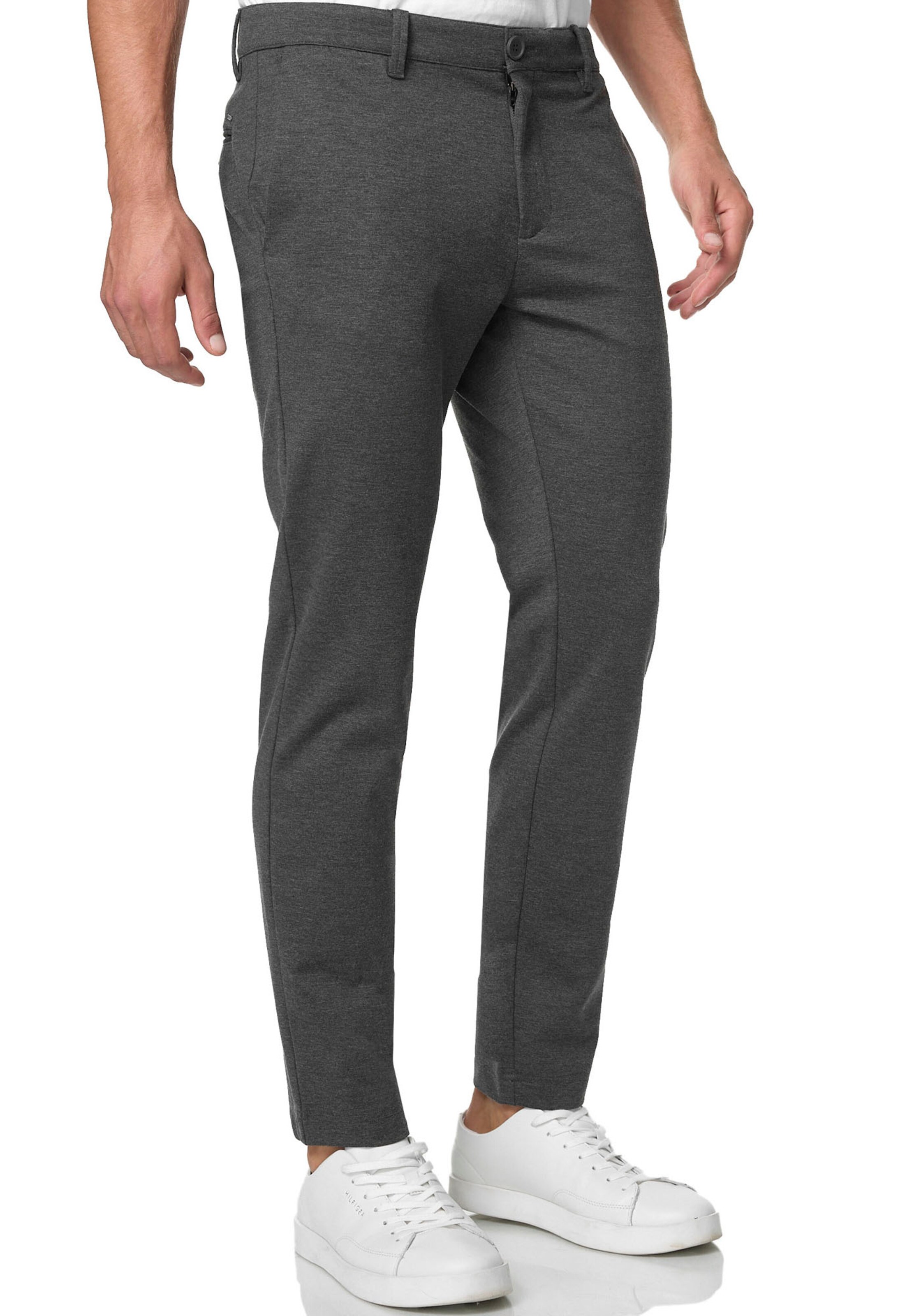 INDICODE JEANS Regular Chino Pants in Grey
