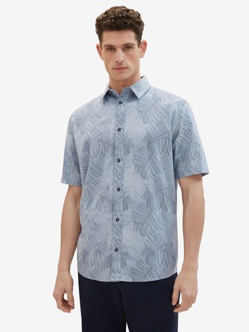 TOM TAILOR Regular fit Button Up Shirt in Blue: front