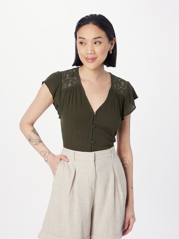 ABOUT YOU Blouse 'Denise' in Green: front