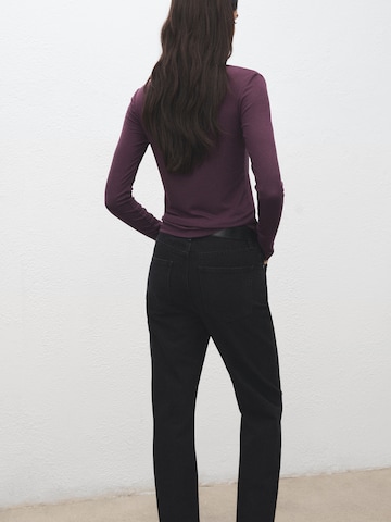 MANGO Tričko 'SECONDCA' – červená