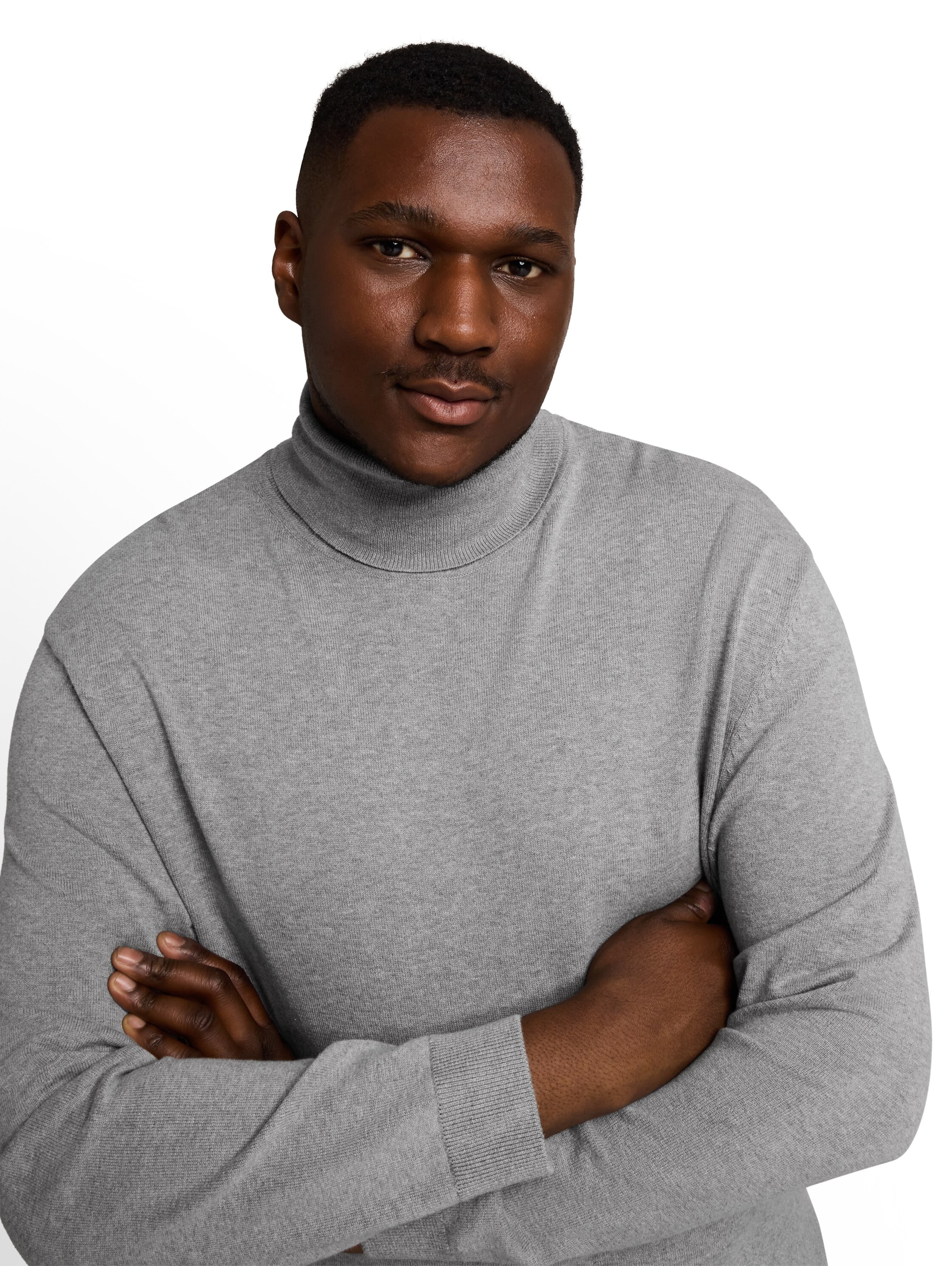 TOM TAILOR Men + Sweater in Grey