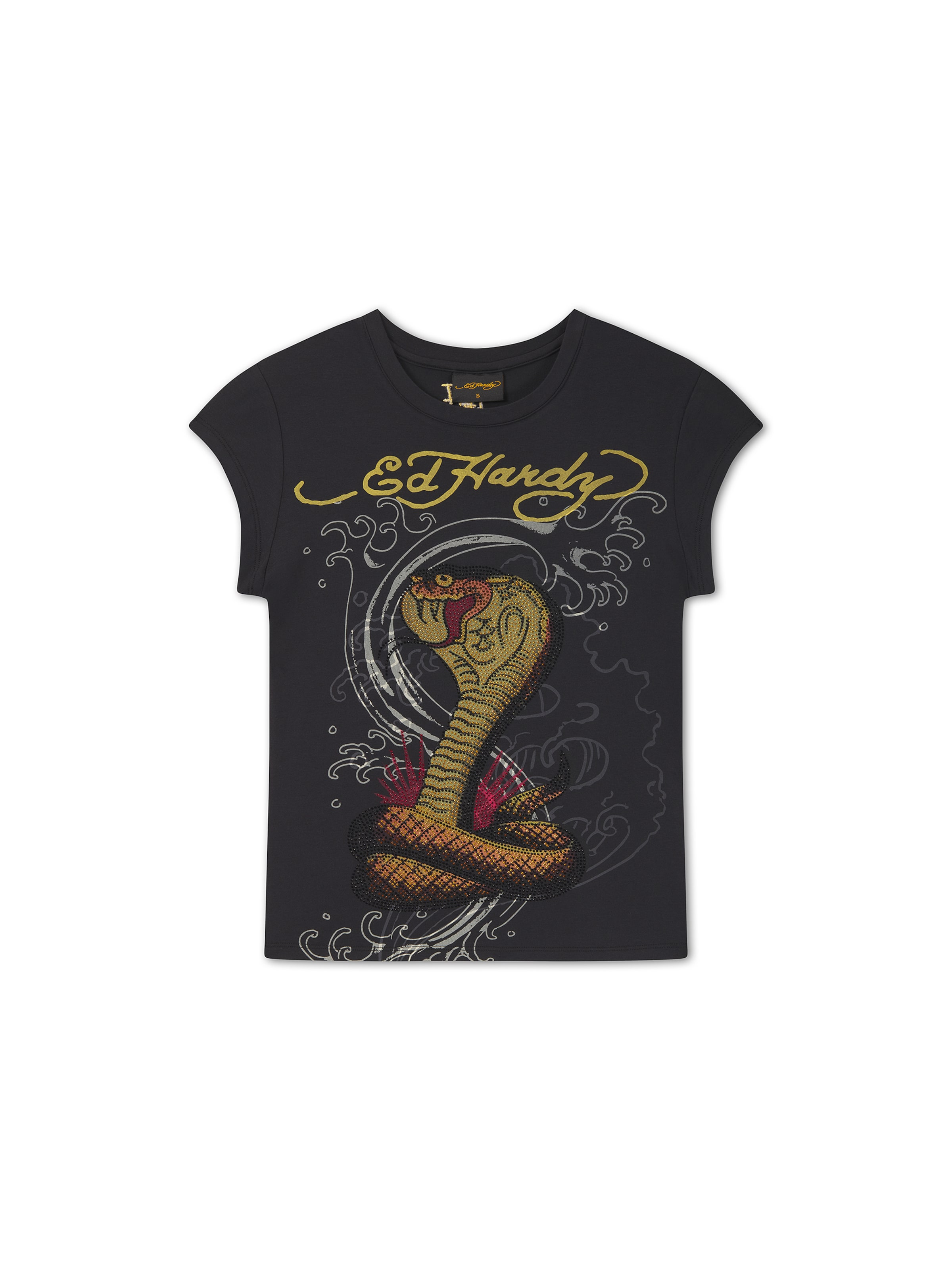 Ed Hardy Тениска в черно: отпред