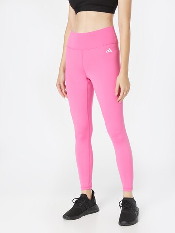 ADIDAS PERFORMANCE Skinny Workout Pants 'Essentials' in Pink: front