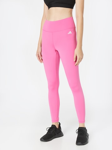 ADIDAS PERFORMANCE Skinny Sportbroek 'Essentials' in Roze: voorkant