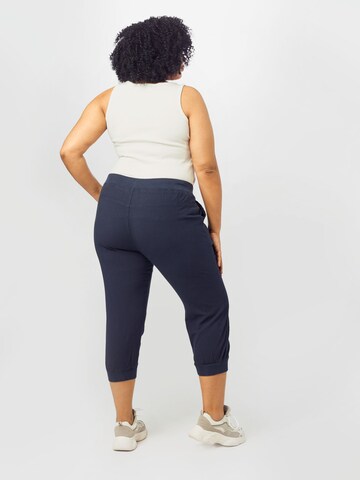 KAFFE CURVE - Tapered Pantalón 'Nana' en azul