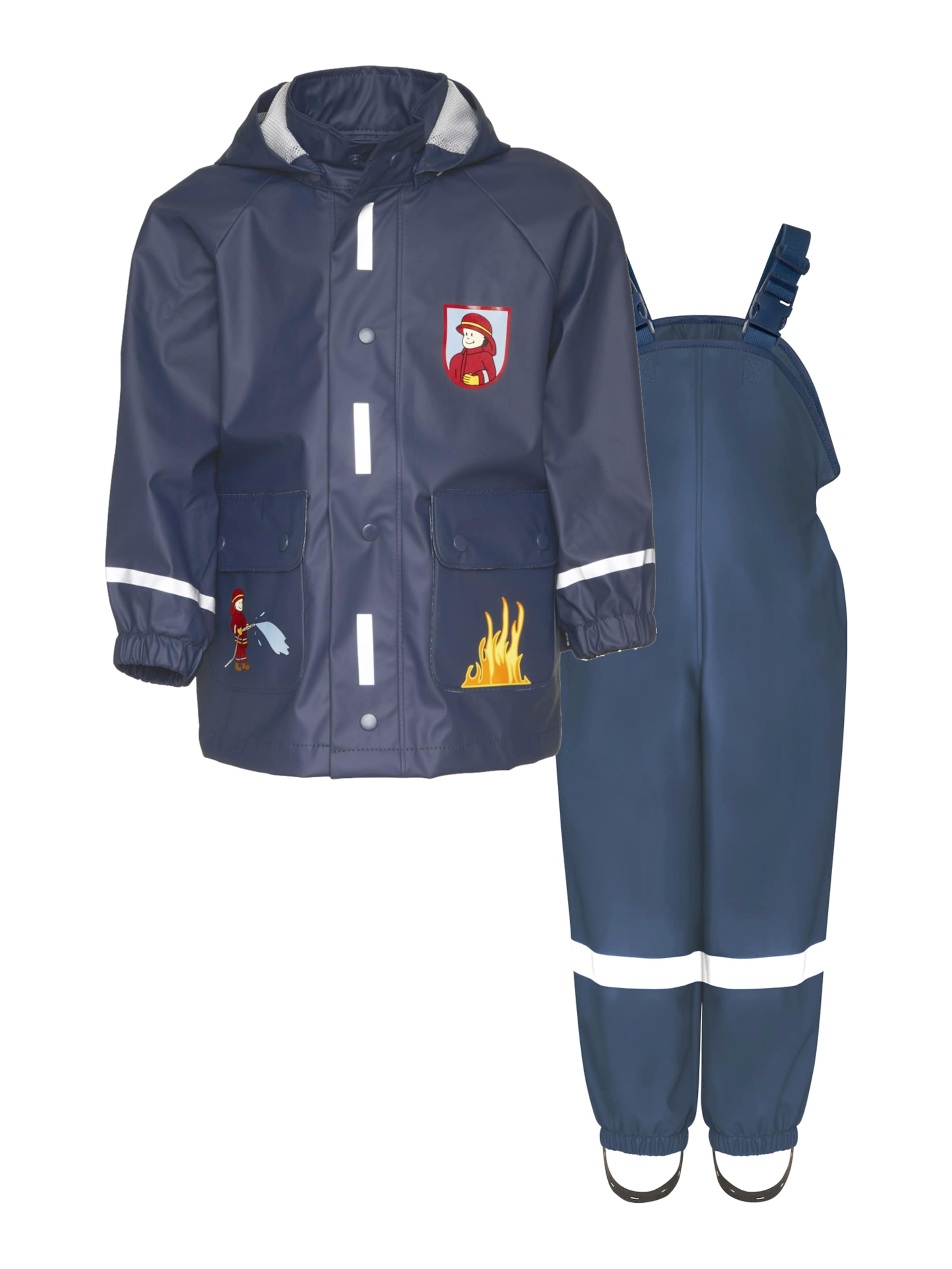 PLAYSHOES Λειτουργικό κουστούμι 'Feuerwehr' σε μπλε: μπροστά