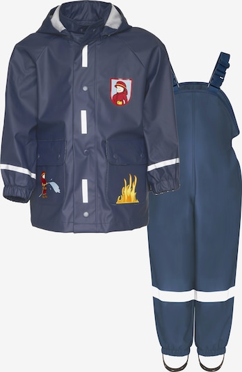 PLAYSHOES Tehničko odijelo 'Feuerwehr' u morsko plava / žuta / crvena, Pregled proizvoda