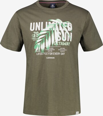 T-Shirt LERROS en vert : devant