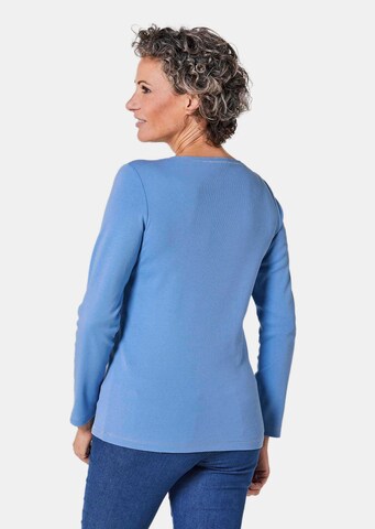 Goldner Shirt in Blau