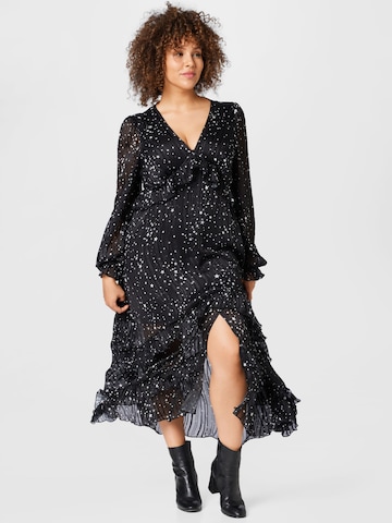 Nasty Gal Plus Evening dress 'We've Came This Star' in Black: front