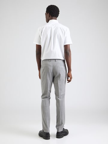 Coupe slim Pantalon à plis 'Hesten253X-MH' HUGO en gris