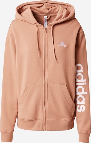 rožinė ADIDAS SPORTSWEAR Sportinio tipo megztinis 'Essentials': priekis