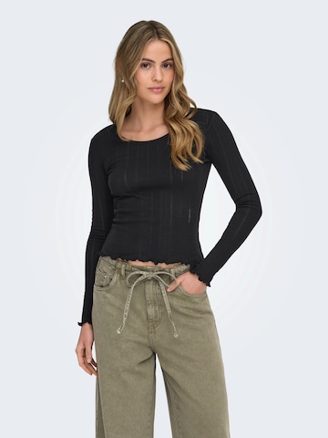 juoda ONLY Marškinėliai 'ONLTENNA': priekis