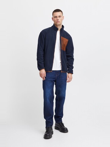 BLEND Fleece Jacket 'Sweatshirt' in Blue