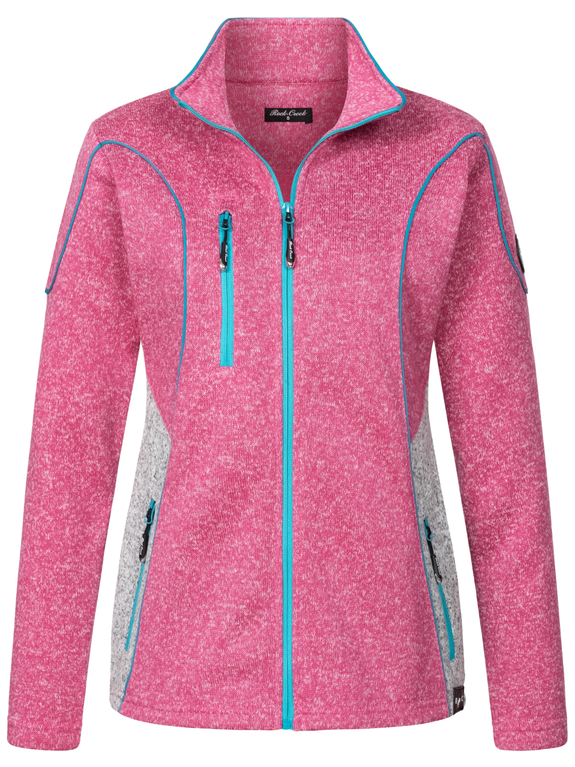 Rock Creek Fleecejacke ' in Pink: Vorderseite