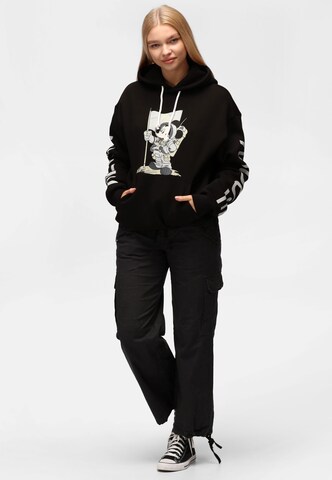 Recovered Kapuzenpullover 'Disney Space Mickey' in Schwarz