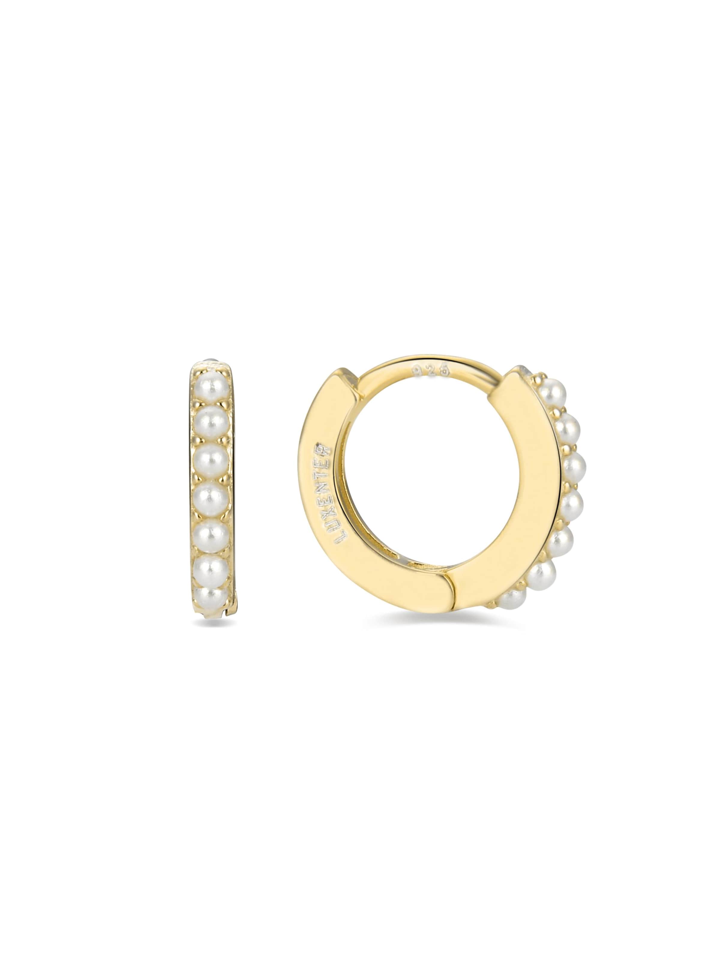 Boucles d'oreilles 'Leofcar' Luxenter en blanc : devant