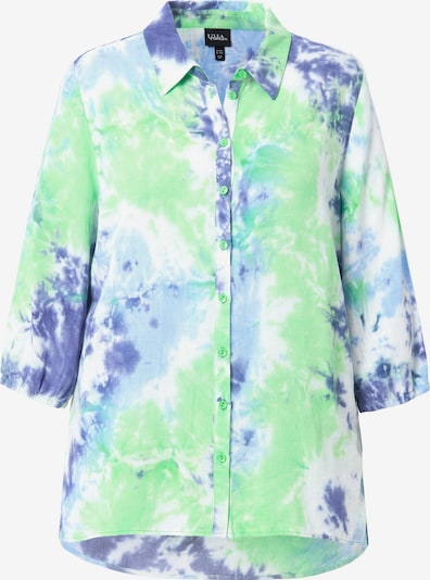 Ulla Popken Bluse in blau / mint / lila / weiß, Produktansicht