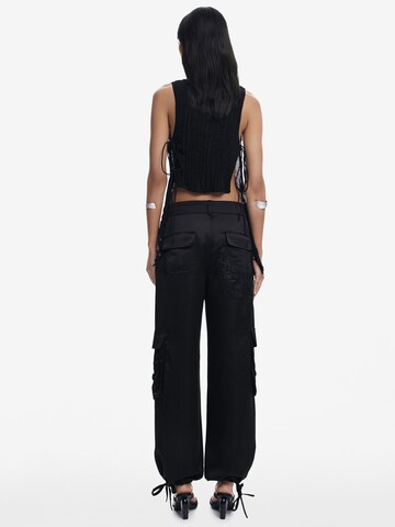 Desigual Tapered Cargobroek in Zwart