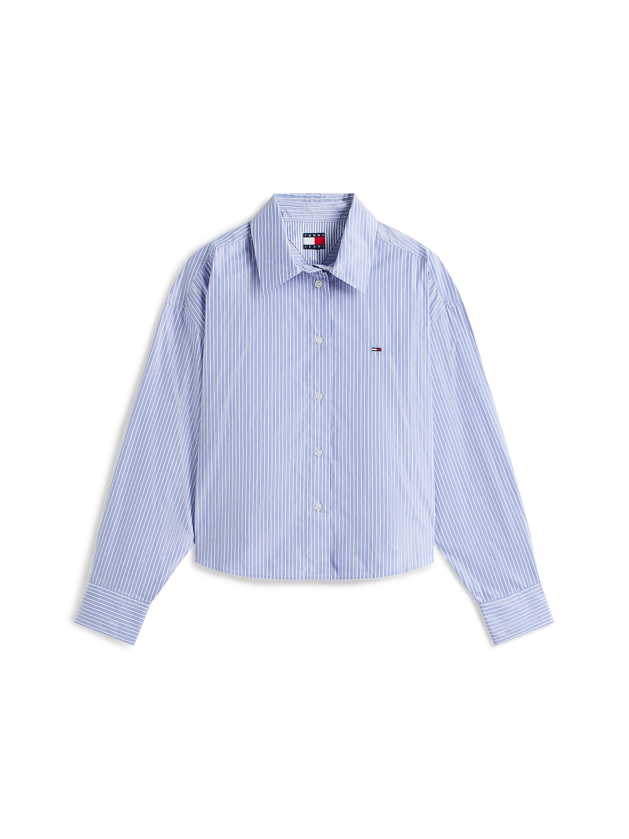 Tommy Jeans Blouse in Blauw: voorkant