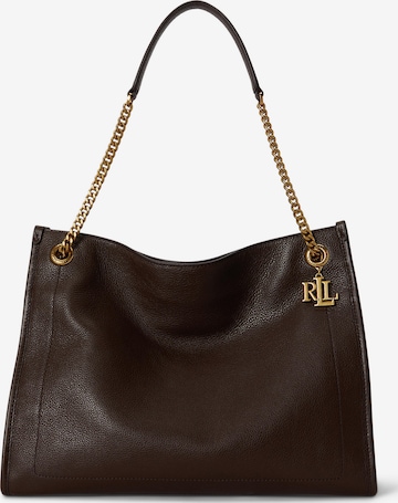 Cabas Lauren Ralph Lauren en marron : devant