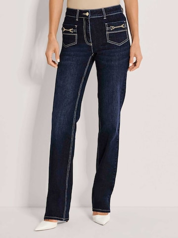 MADELEINE Slimfit Jeans in Blauw: voorkant