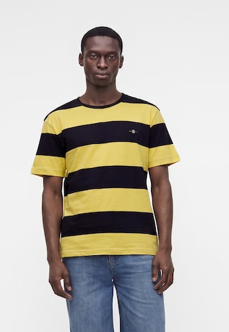 T-Shirt GANT en jaune : devant