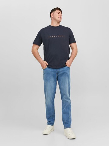 Jack & Jones Plus T-Shirt 'Star' in Blau