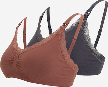 Bustino Reggiseno da allattamento di Lindex Maternity in blu: frontale