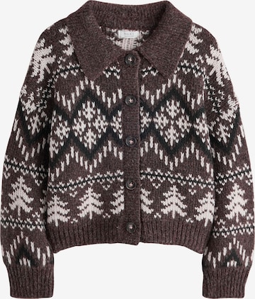 Cardigan 'Fairisle Christmas' Next en marron : devant