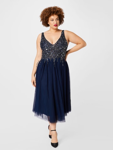 Robe de cocktail 'Symphony' Lace & Beads Plus en bleu