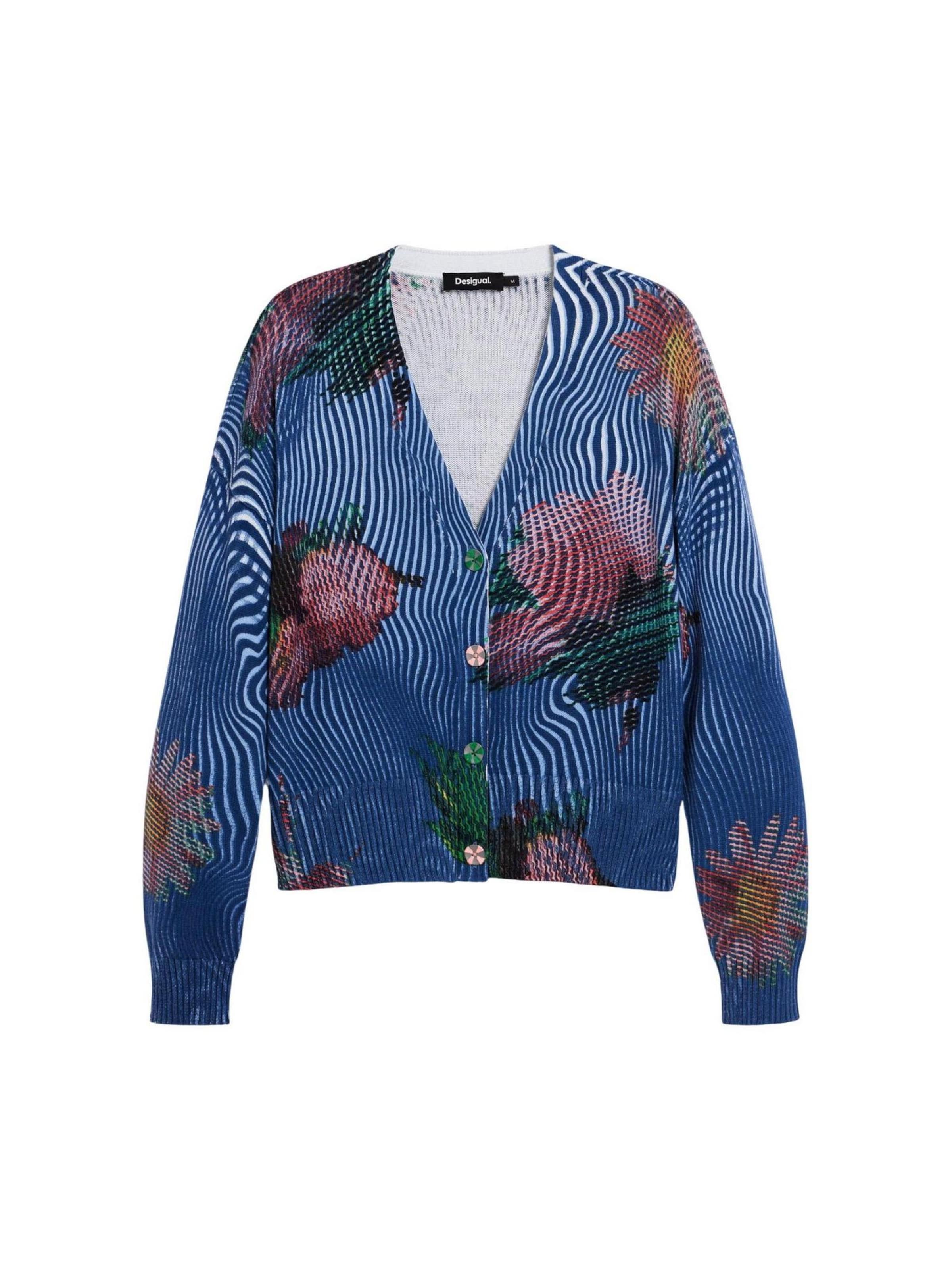 Desigual - Cárdigan 'JERS_NORA 26SWJF19' en azul: frente