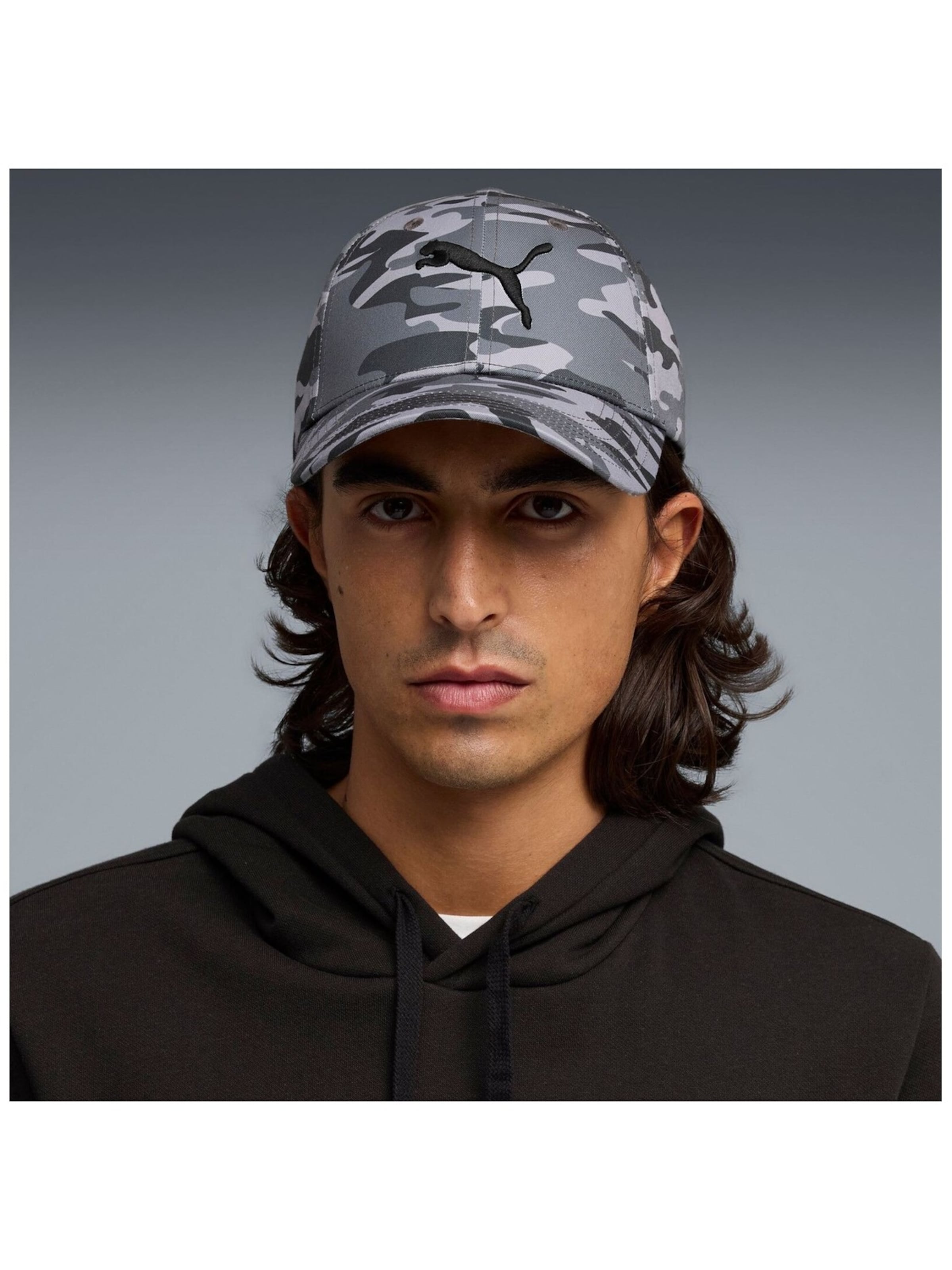 PUMA - Gorra deportiva 'Puma Ess Elevated Aop Bb Cap' en gris