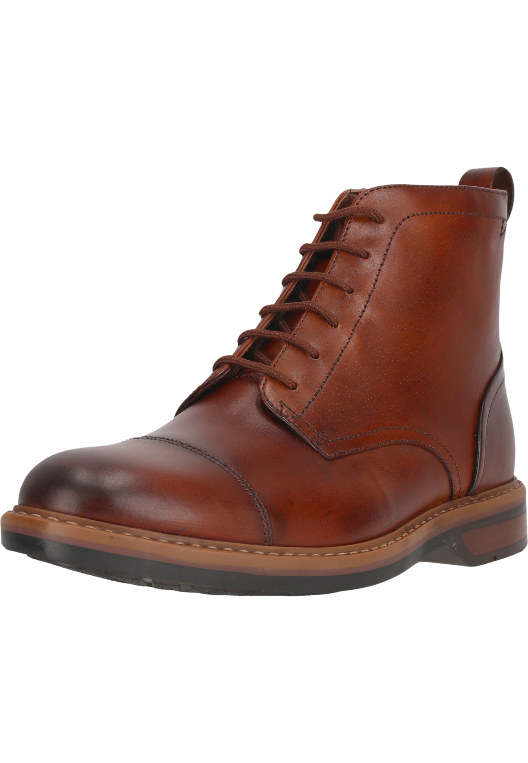 CLARKS Lace-up boot 'Aldwin Cap' in Brown: front