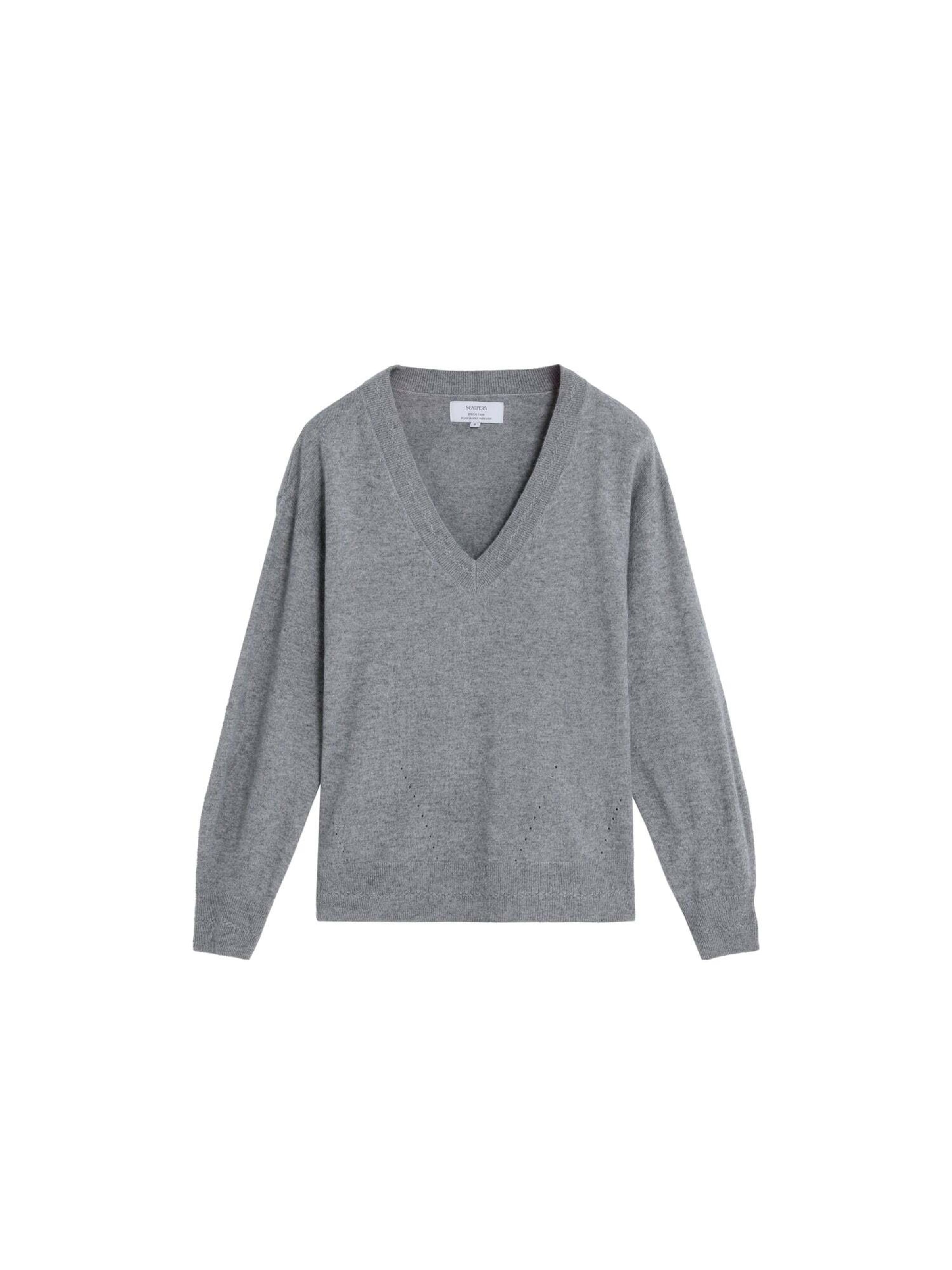 Scalpers Pullover in Grau: Vorderseite