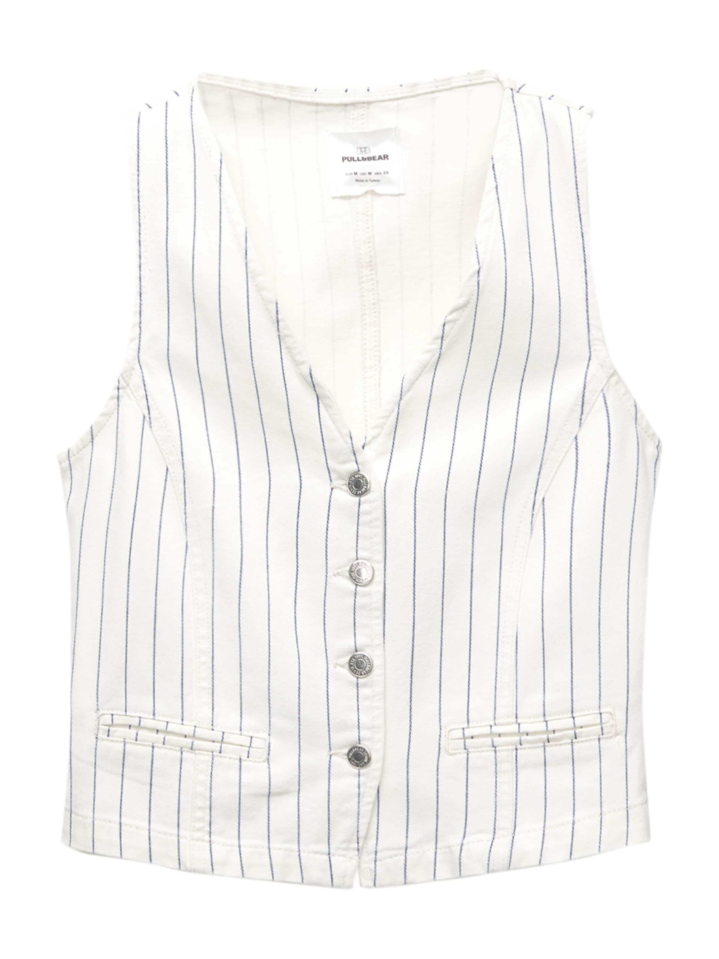 Pull&Bear Vesta k obleku - Biela: predná strana