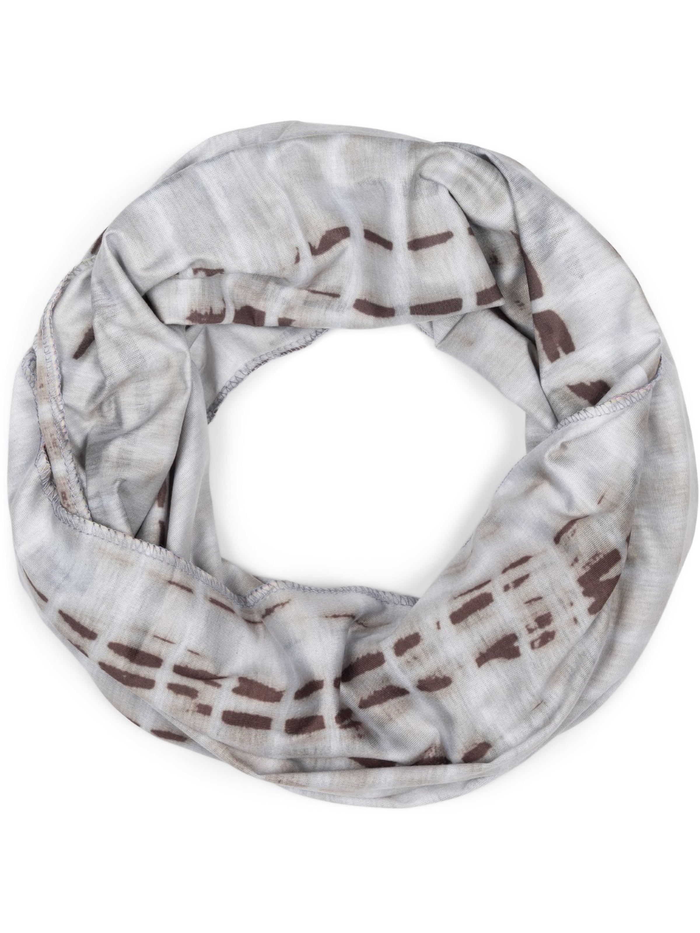 styleBREAKER Tube Scarf 'Loop Schal Batik Streifen' in Grey: front