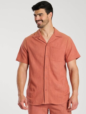 South Beach Regular Fit Hemd in Orange: Vorderseite