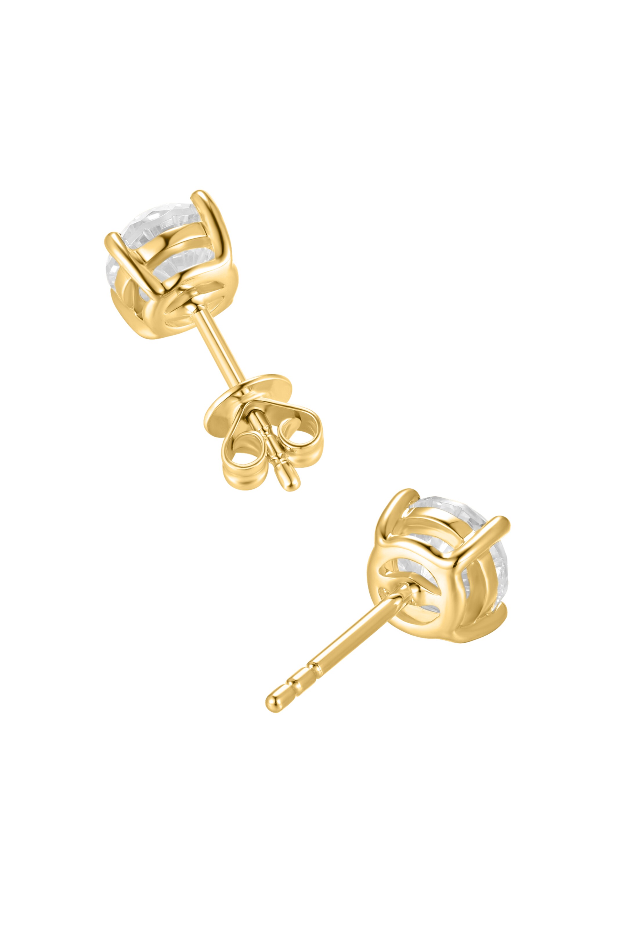 Nana Kay Earrings 'Classic Solitaire' in Yellow