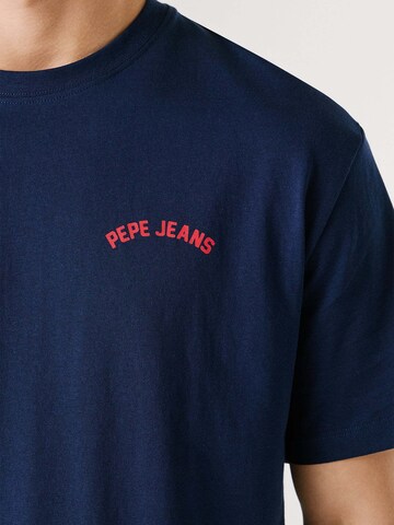 T-Shirt 'Gideon' Pepe Jeans en bleu