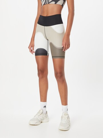 Skinny Pantaloni sportivi 'Marimekko Optime Bike' di ADIDAS SPORTSWEAR in marrone: frontale