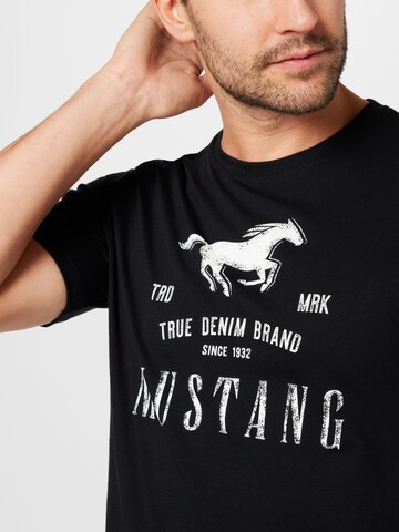 MUSTANG Shirt 'Alex' in Zwart