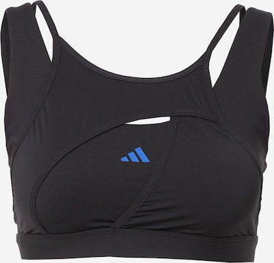 ADIDAS PERFORMANCE Sport bh 'Powerimpact Luxe Medium-Support' in de kleur Hemelsblauw / Zwart, Productweergave