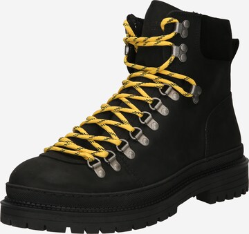 SELECTED HOMME - Botas con cordones en negro: frente