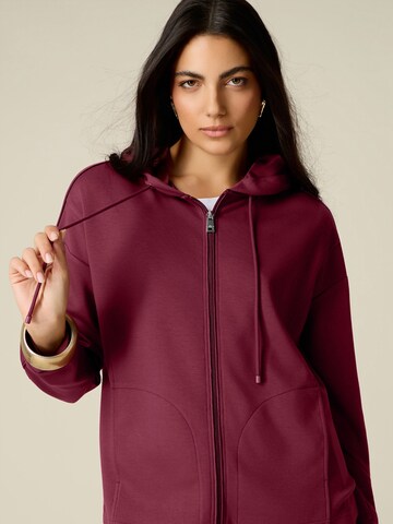 oltre - Sudadera con cremallera en rojo