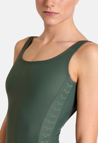 ARENA Bralette Swimsuit 'TEAM STRIPE' in Green