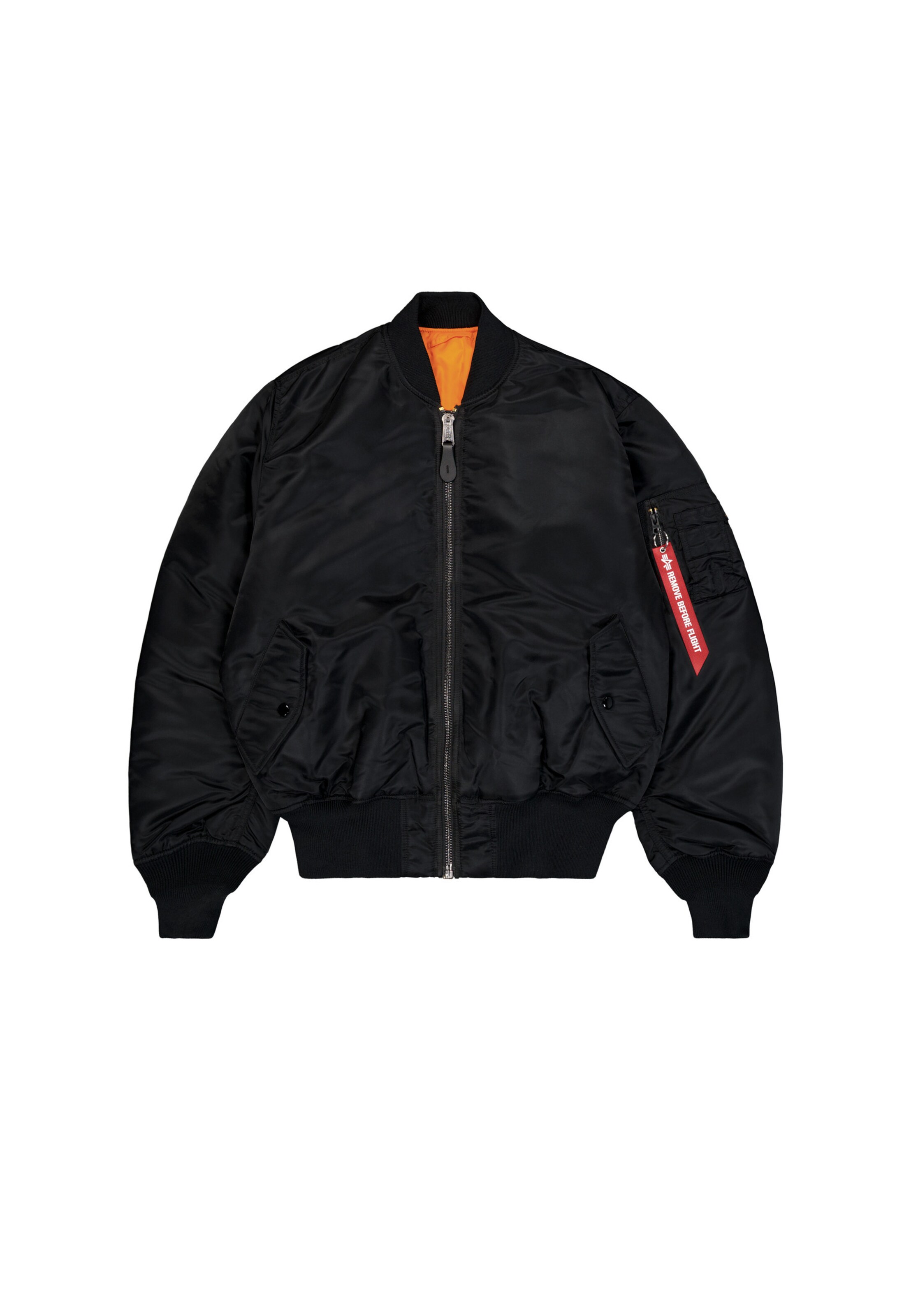 ALPHA INDUSTRIES Φθινοπωρινό και ανοιξιάτικο μπουφάν 'MA-1 Heritage' σε μαύρο: μπροστά